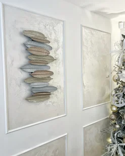 Decorazione da parete Piuma ANTIMONY Metallo 37 cm Argento
