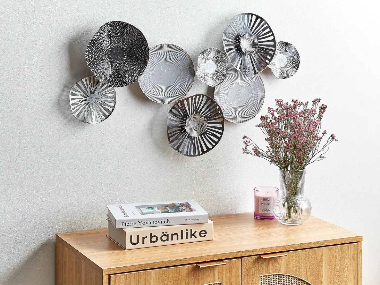 Decorazione da parete TENNESSINE Metallo 49 cm Nero