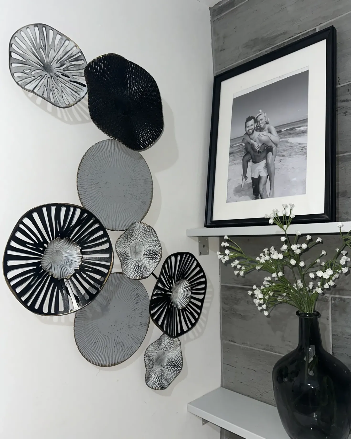 Decorazione da parete TENNESSINE Metallo 49 cm Nero