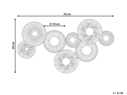 Decorazione da parete TENNESSINE Metallo 49 cm Nero