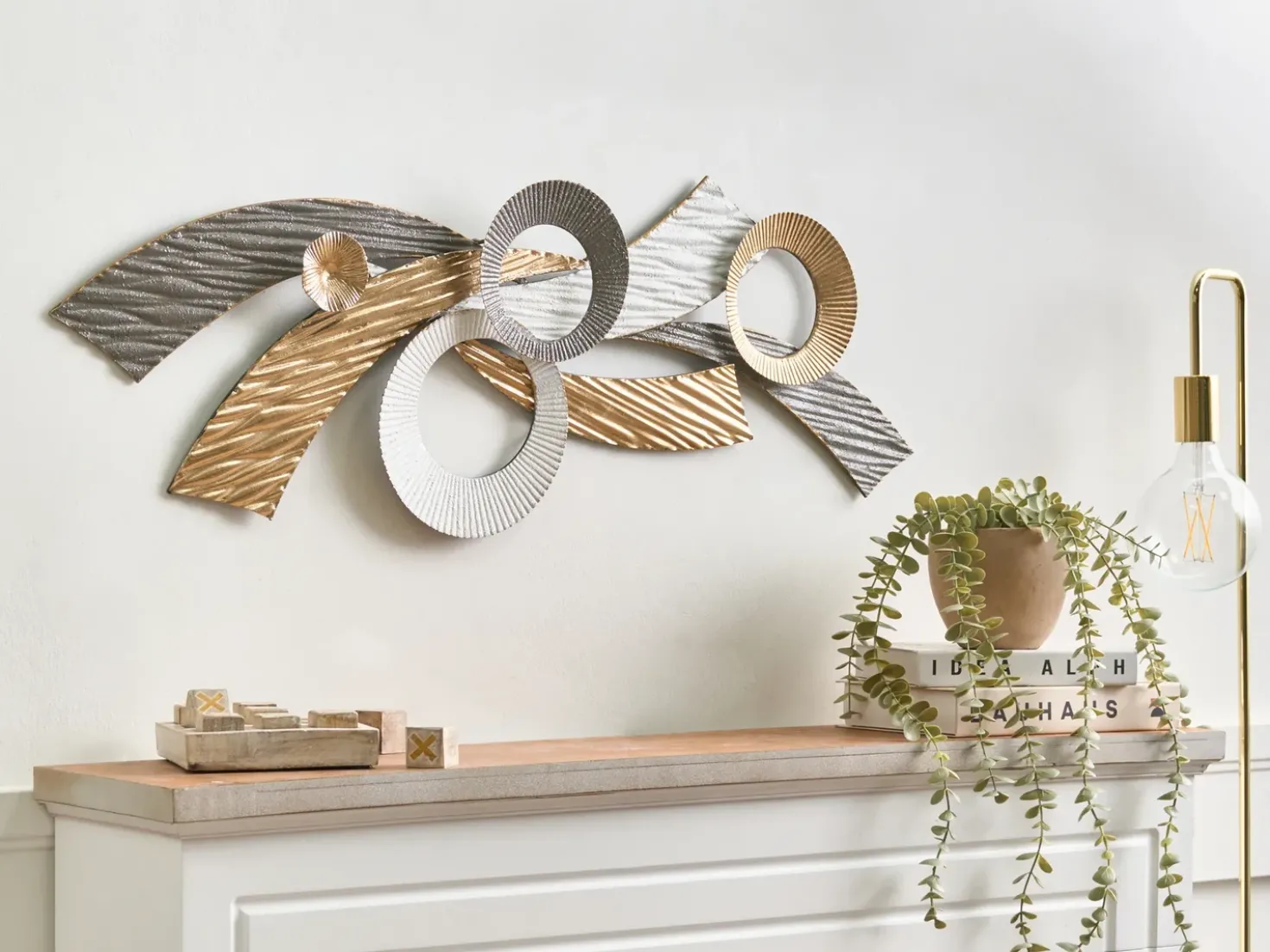 Decorazione da parete TIMAHOE Metallo 31 cm Oro
