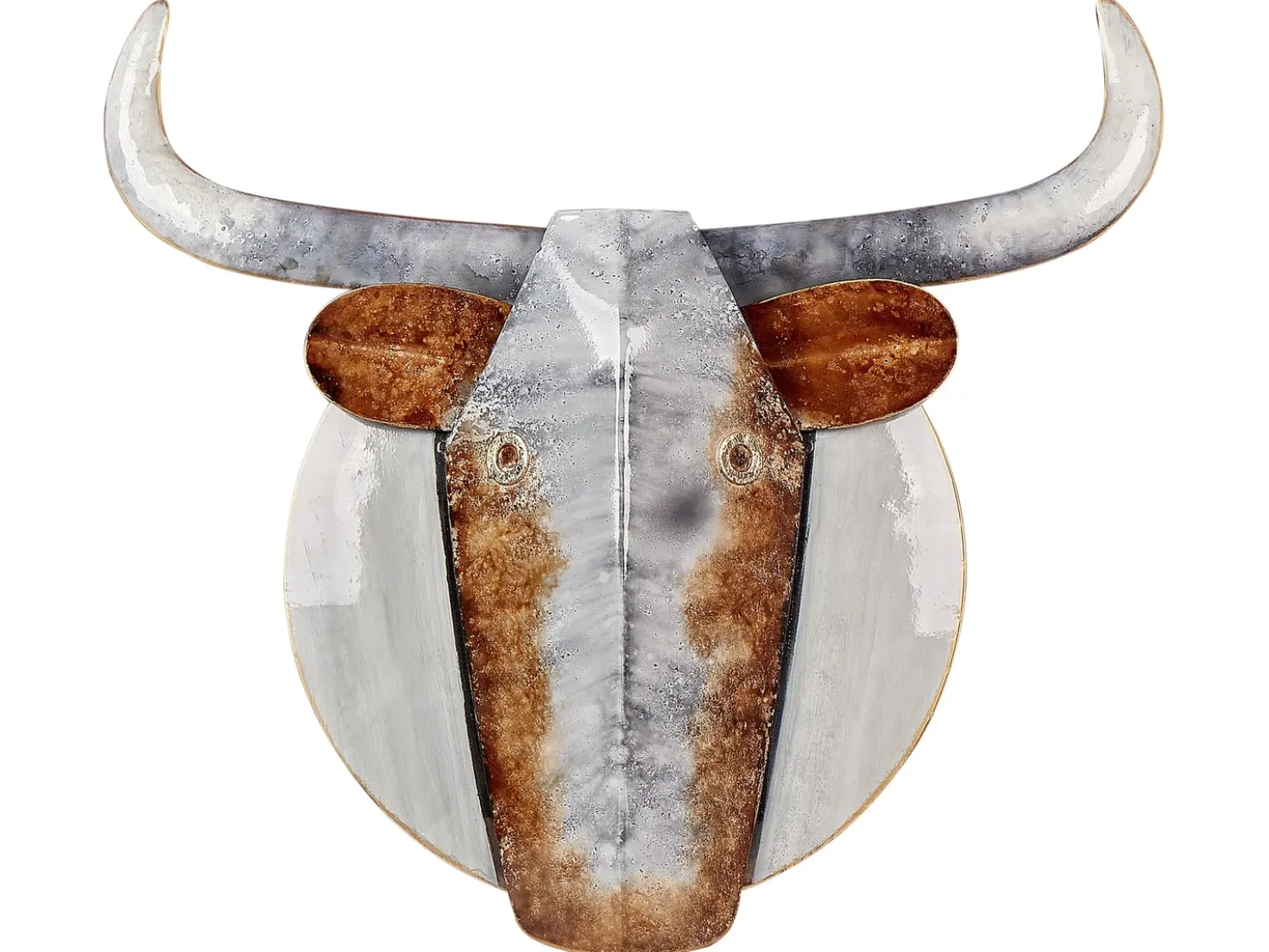 Decorazione da parete Toro ERBIUM Metallo 41 cm Grigio