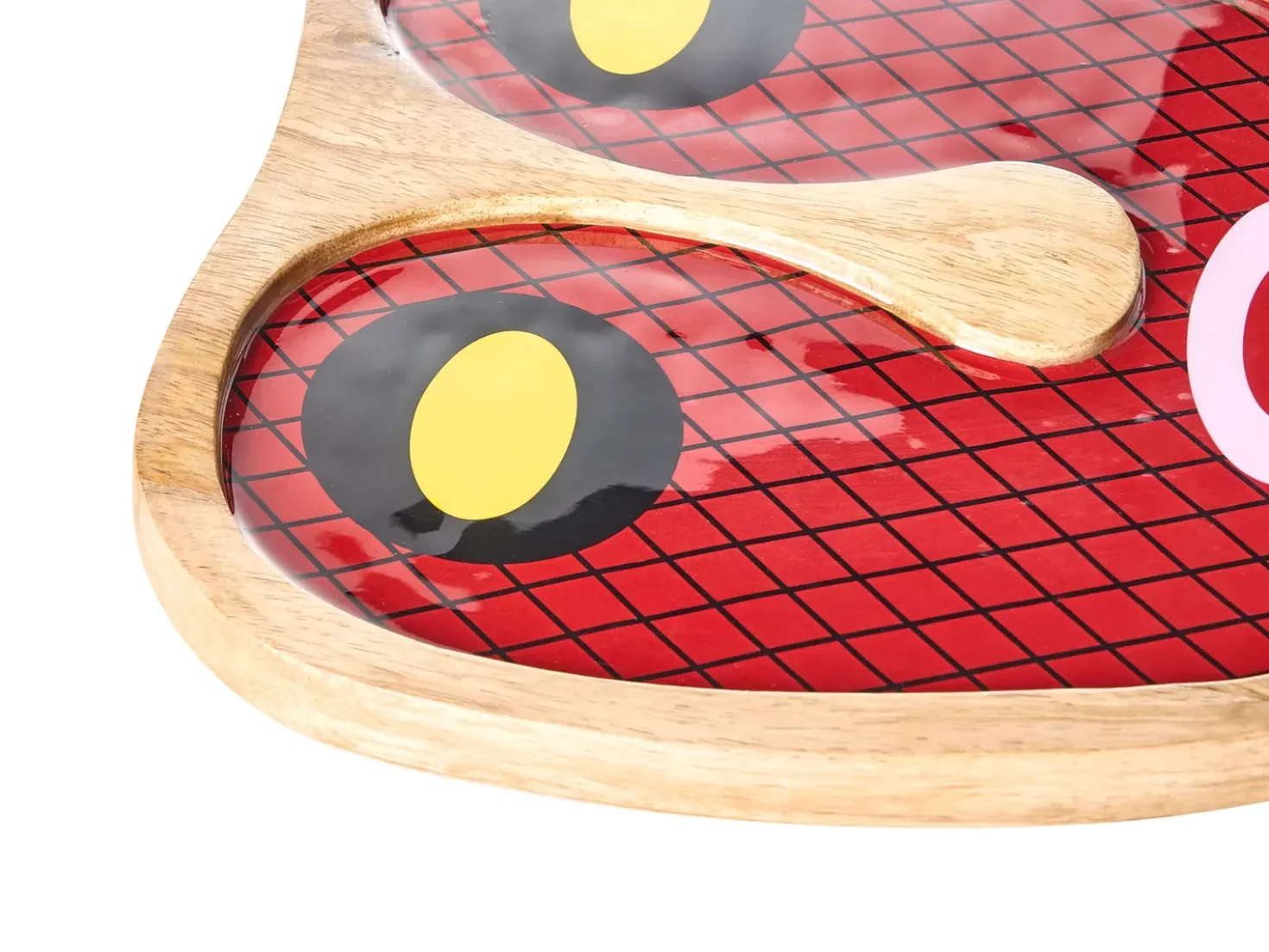 Decorazione da parete Volto KATSINA Legno di mango 22 cm Rosso