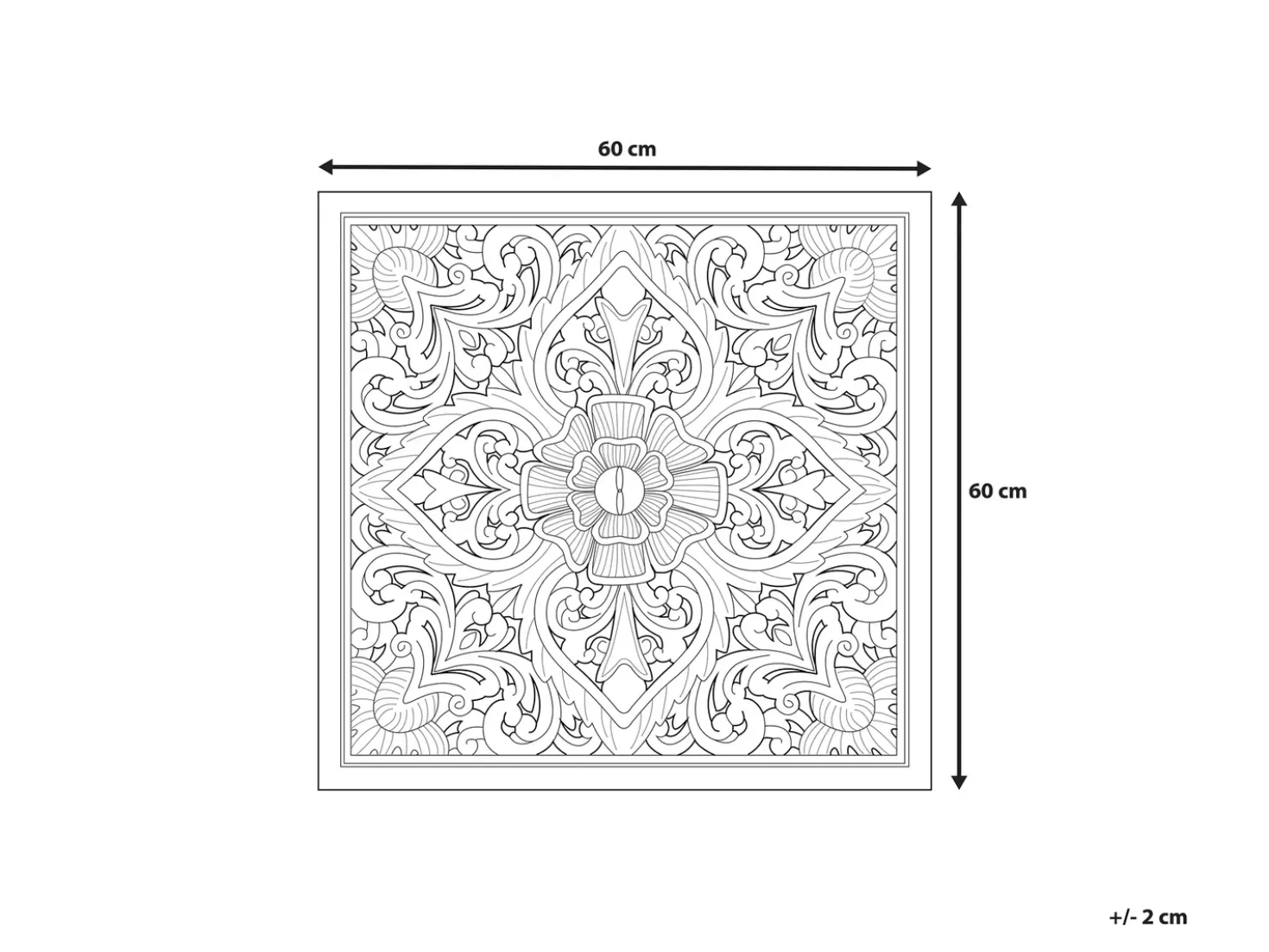 Decorazione da parete YONORA 60 cm Bianco