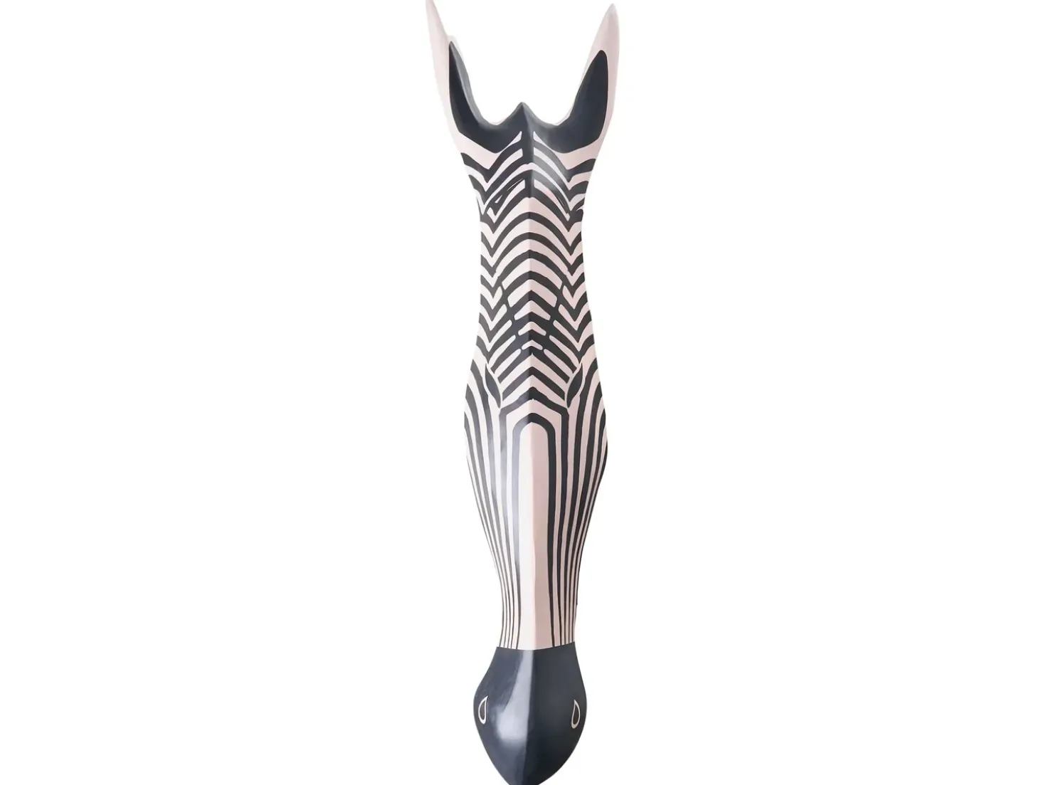 Decorazione da parete Zebra GBOKO Legno di mango 80 cm Nero/Bianco
