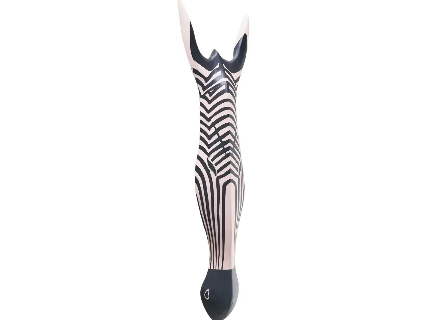 Decorazione da parete Zebra GBOKO Legno di mango 80 cm Nero/Bianco