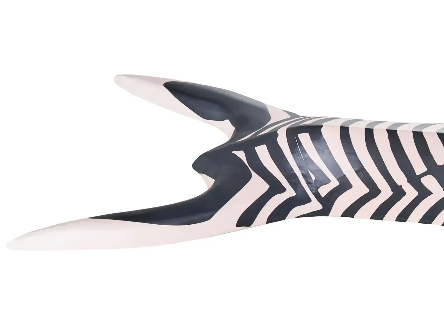 Decorazione da parete Zebra GBOKO Legno di mango 80 cm Nero/Bianco