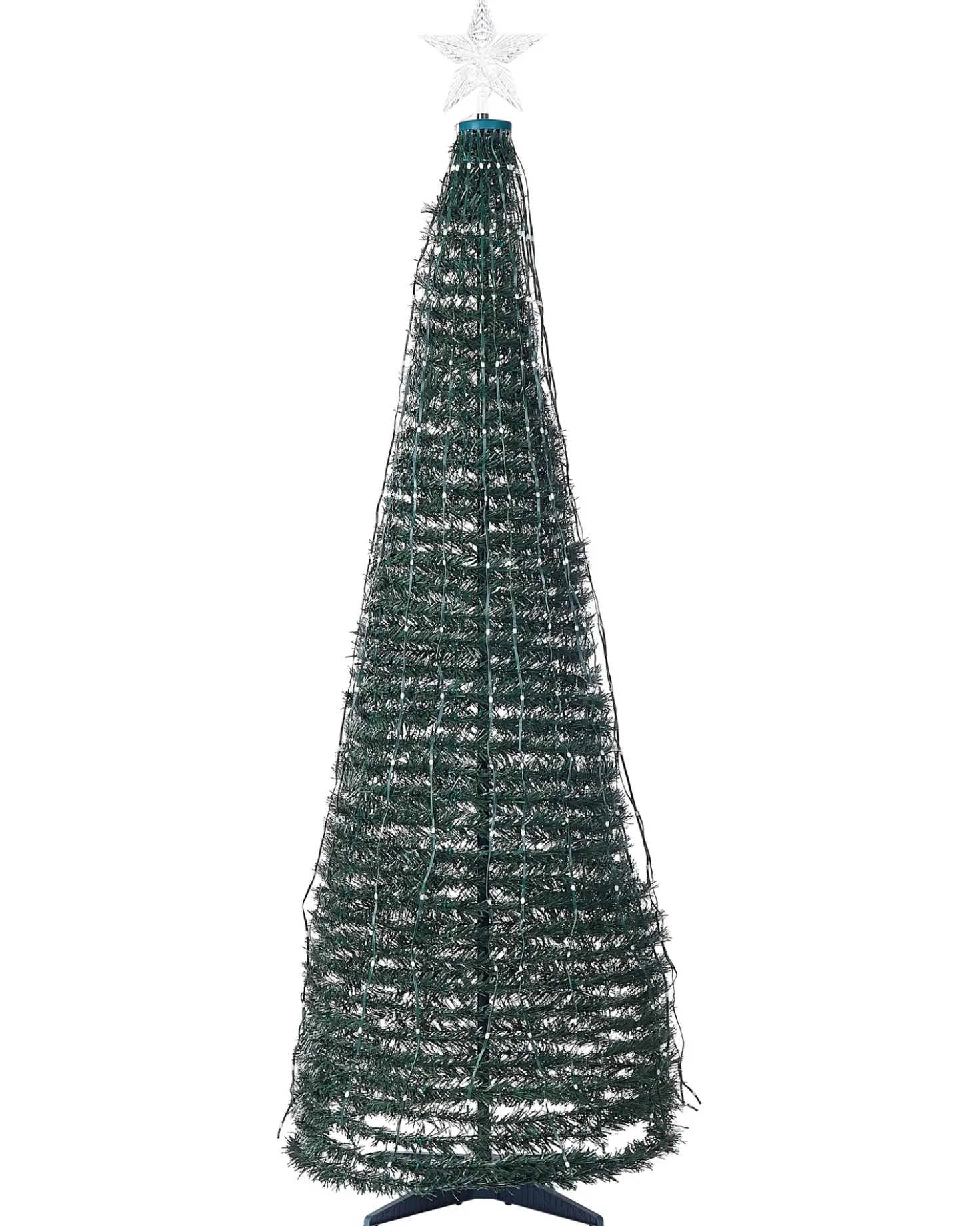 Decorazione natalizia a pavimento Smart LED con App SAARLOQ Albero di Natale 188 cm Verde