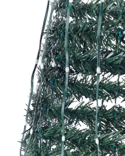 Decorazione natalizia a pavimento Smart LED con App SAARLOQ Albero di Natale 188 cm Verde