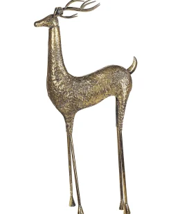 Decorazione natalizia a pavimento PELLO Renna 126 cm Oro