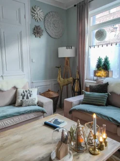 Decorazione natalizia a pavimento PELLO Renna 126 cm Oro