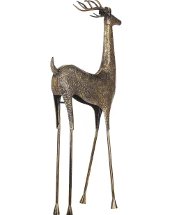 Decorazione natalizia a pavimento PELLO Renna 126 cm Oro