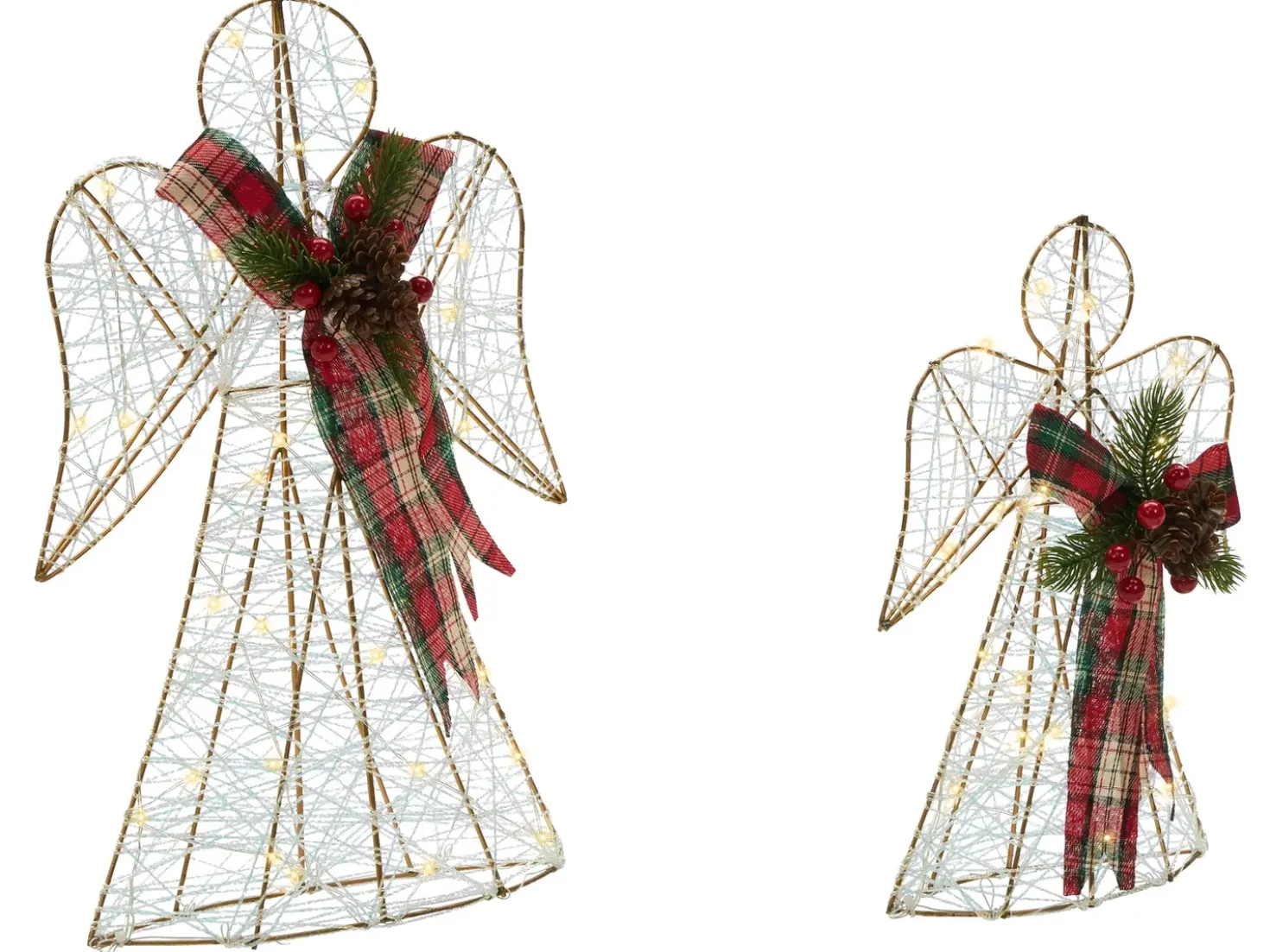 Decorazione natalizia ANNSJON Angelo 30/40 cm Multicolore