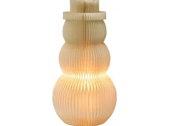 Decorazione natalizia Lampada da tavolo BANGA Pupazzo di neve 51 cm Beige