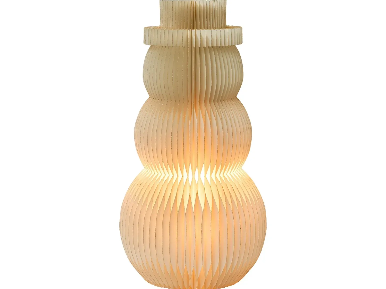 Decorazione natalizia Lampada da tavolo BANGA Pupazzo di neve 51 cm Beige