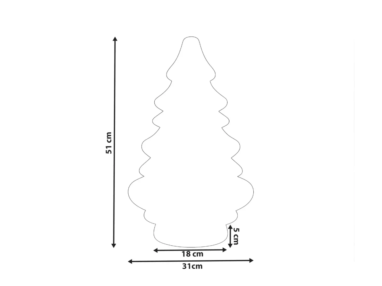 Decorazione natalizia Lampada da tavolo DREVJA Albero di Natale 51 cm Beige