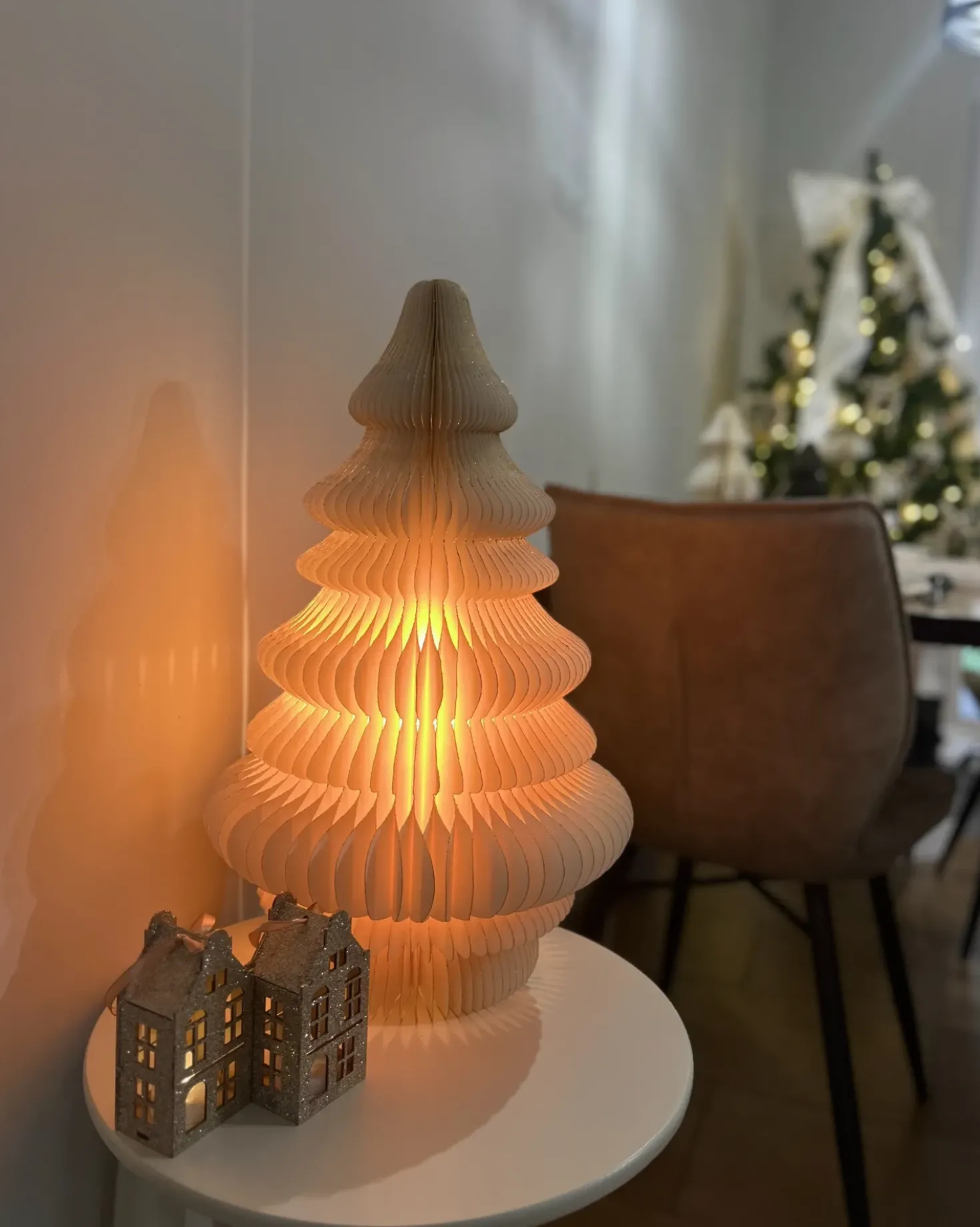 Decorazione natalizia Lampada da tavolo DREVJA Albero di Natale 51 cm Beige