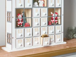Decorazione natalizia LED FEMUND Calendario dell'Avvento 40 cm Bianco