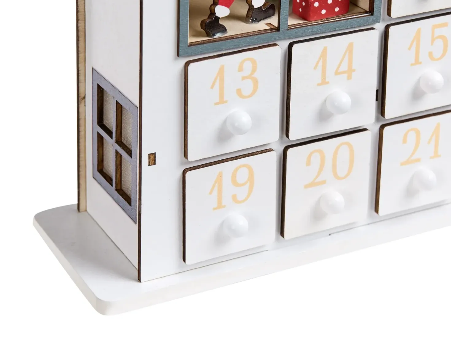 Decorazione natalizia LED FEMUND Calendario dell'Avvento 40 cm Bianco