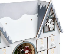 Decorazione natalizia LED FEMUND Calendario dell'Avvento 40 cm Bianco