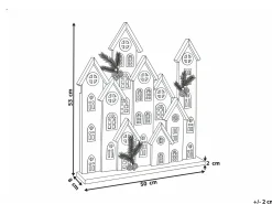 Decorazione natalizia LED MAAVESI Casa 53 cm Bianco