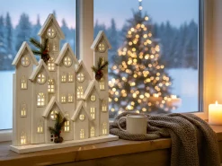 Decorazione natalizia LED MAAVESI Casa 53 cm Bianco