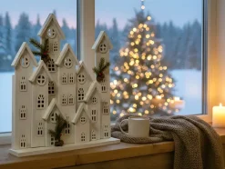 Decorazione natalizia LED MAAVESI Casa 53 cm Bianco