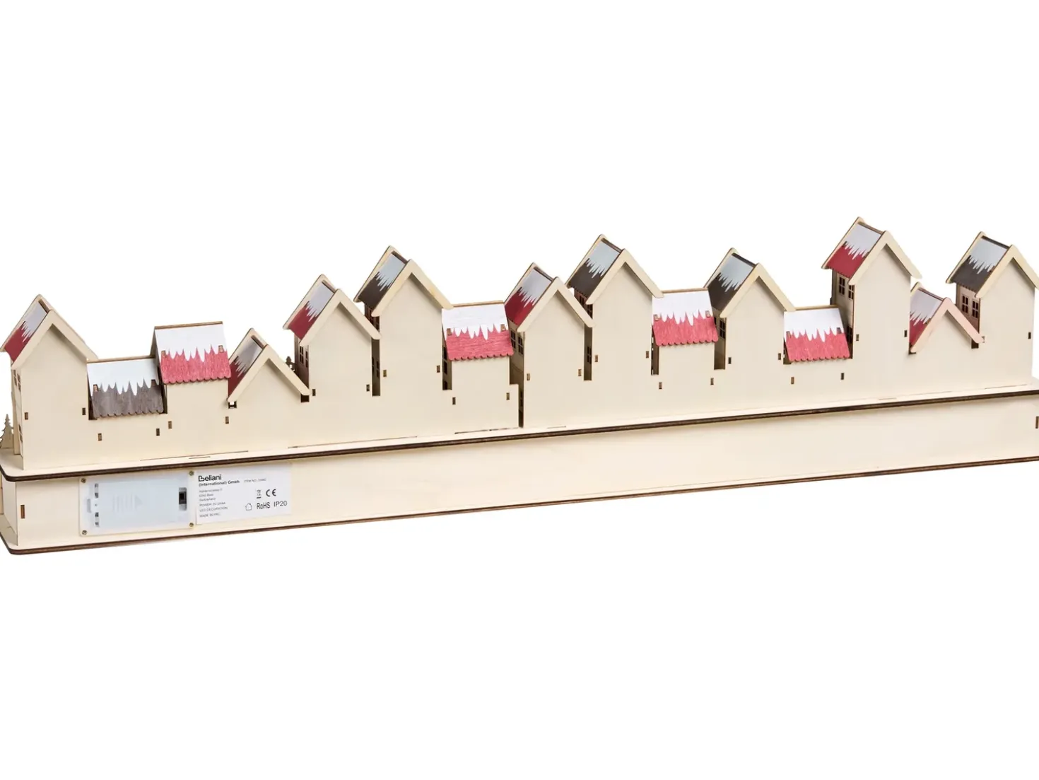 Decorazione natalizia LED ASPERN Calendario dell'Avvento 18 cm Rosso