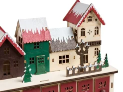 Decorazione natalizia LED ASPERN Calendario dell'Avvento 18 cm Rosso