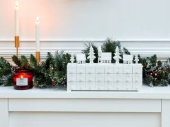 Decorazione natalizia LED MUONIO Calendario dell'Avvento 24 cm Bianco