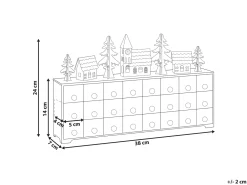 Decorazione natalizia LED MUONIO Calendario dell'Avvento 24 cm Bianco