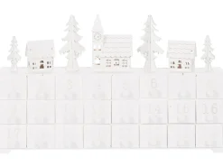 Decorazione natalizia LED MUONIO Calendario dell'Avvento 24 cm Bianco
