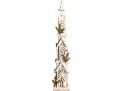 Decorazione natalizia LED NASIJARVI Casa 85 cm Marrone chiaro