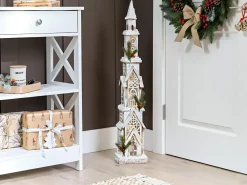 Decorazione natalizia LED NASIJARVI Casa 85 cm Marrone chiaro