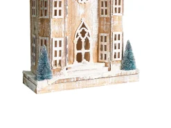 Decorazione natalizia LED UNARI Casa 50 cm Marrone chiaro