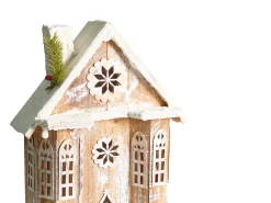 Decorazione natalizia LED UNARI Casa 50 cm Marrone chiaro