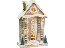 Decorazione natalizia LED UNARI Casa 50 cm Marrone chiaro