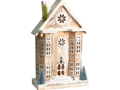 Decorazione natalizia LED UNARI Casa 50 cm Marrone chiaro