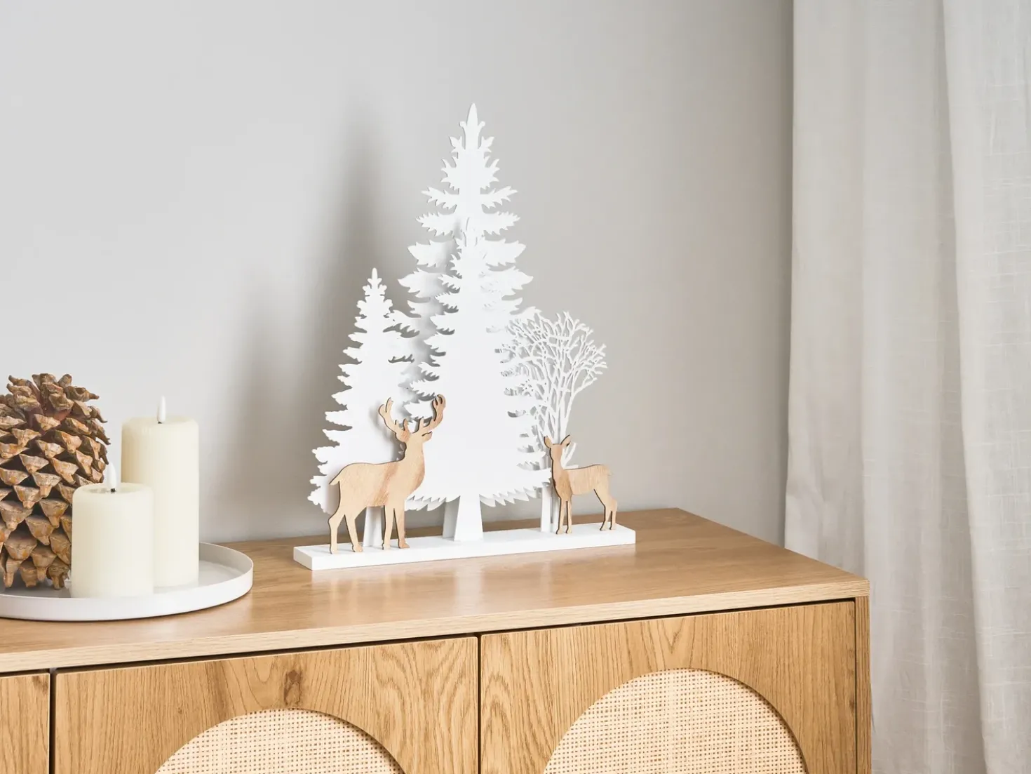 Decorazione natalizia LED GISSELAN 45 cm Bianco