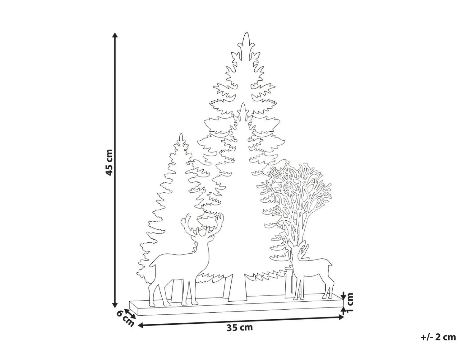 Decorazione natalizia LED GISSELAN 45 cm Bianco