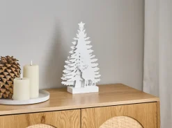 Decorazione natalizia LED FEMAN Renna Albero di Natale 36 cm Bianco