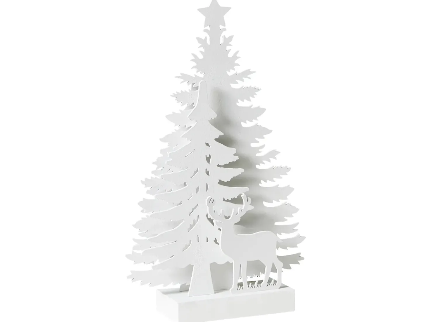 Decorazione natalizia LED FEMAN Renna Albero di Natale 36 cm Bianco