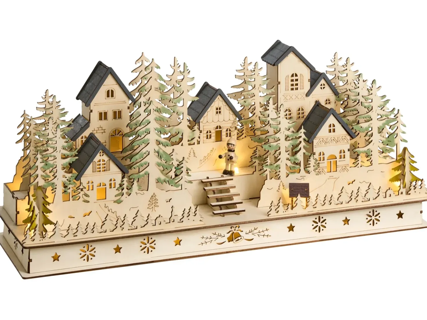 Decorazione natalizia LED VANSJO 22 cm Marrone chiaro