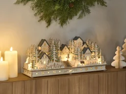 Decorazione natalizia LED VANSJO 22 cm Marrone chiaro