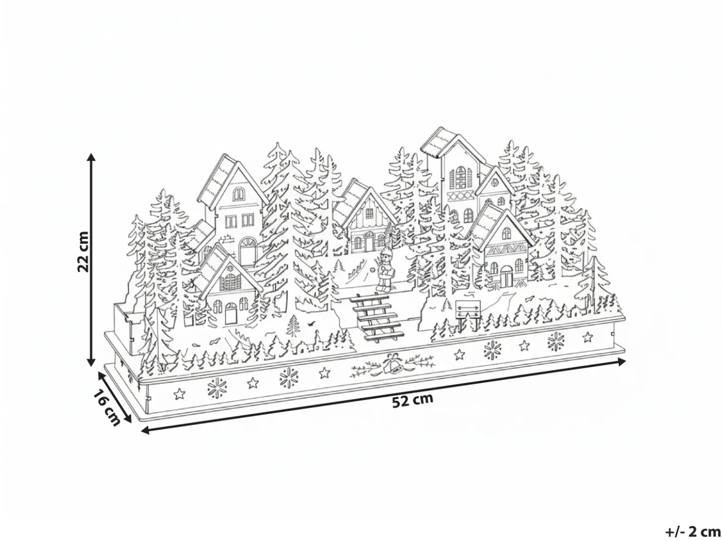 Decorazione natalizia LED VANSJO 22 cm Marrone chiaro
