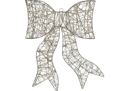 Decorazione natalizia LED FILSO Fiocco 56 cm Oro