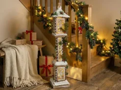 Decorazione natalizia LED LENTIRA Lampada da palo 80 cm Marrone chiaro