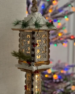 Decorazione natalizia LED LENTIRA Lampada da palo 80 cm Marrone chiaro