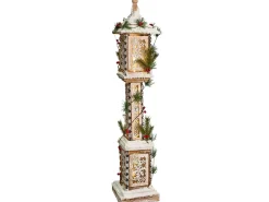 Decorazione natalizia LED LENTIRA Lampada da palo 80 cm Marrone chiaro