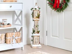 Decorazione natalizia LED LENTIRA Lampada da palo 80 cm Marrone chiaro